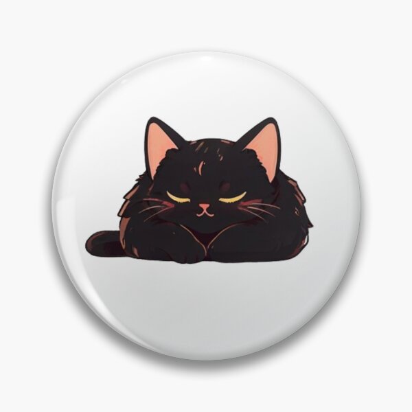 Item preview, Sleepy Black cat napping  designed and sold by KorArtStudio.