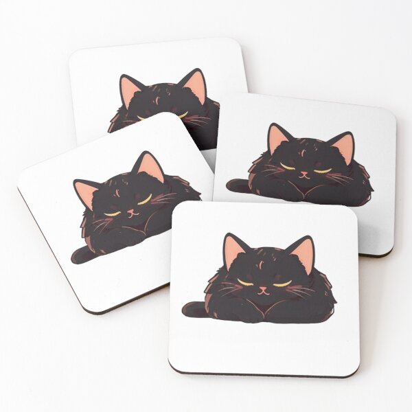 Item preview, Sleepy Black cat napping  designed and sold by KorArtStudio.