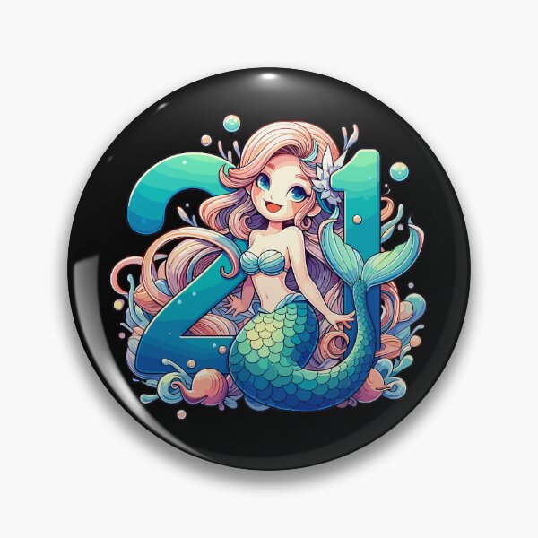Item preview, 21 years mermaid cute birthday gift designed and sold by Pineapple-Tree.