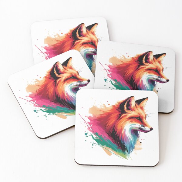 Item preview, Art of a colorful drawing of a red fox. designed and sold by Marcoshop10.