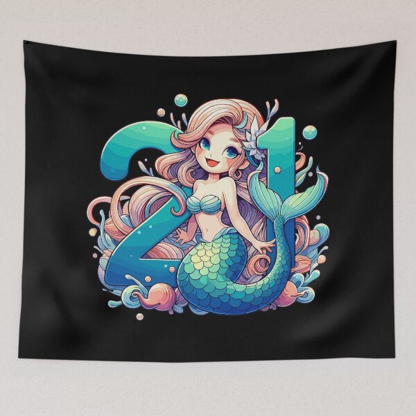 Item preview, 21 years mermaid cute birthday gift designed and sold by Pineapple-Tree.