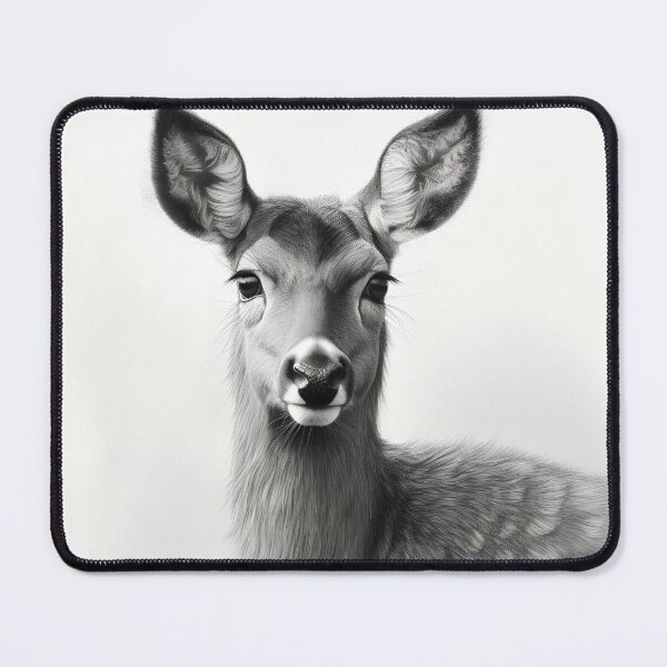 Item preview, Black and white deer pencil drawing designed and sold by Pencil-Art.