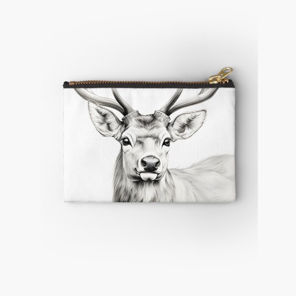 Item preview, Black and white deer pencil drawing designed and sold by Pencil-Art.