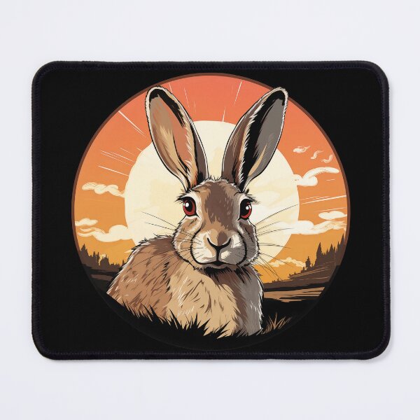 Item preview, Animal Art | Rabbit in a Sunset Landscape designed and sold by Fractal-Graphic.