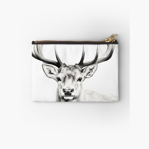 Item preview, Black and white deer pencil drawing designed and sold by Pencil-Art.