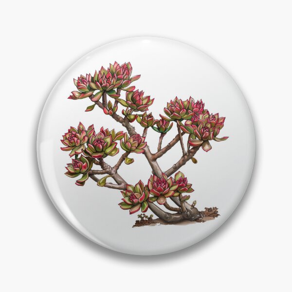 Item preview, Planta Crassula con flores rojas. designed and sold by Artcurrents.