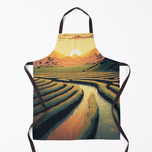 Item preview, Japan Ukiyo-e Art - Ricefields and the Rising Sun designed and sold by AdamesArtStudio.