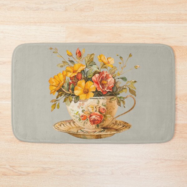 Item preview, Vintage tea cup with beautiful flowers designed and sold by Chomchol.