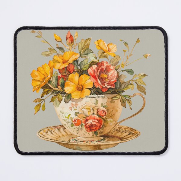 Item preview, Vintage tea cup with beautiful flowers designed and sold by Chomchol.