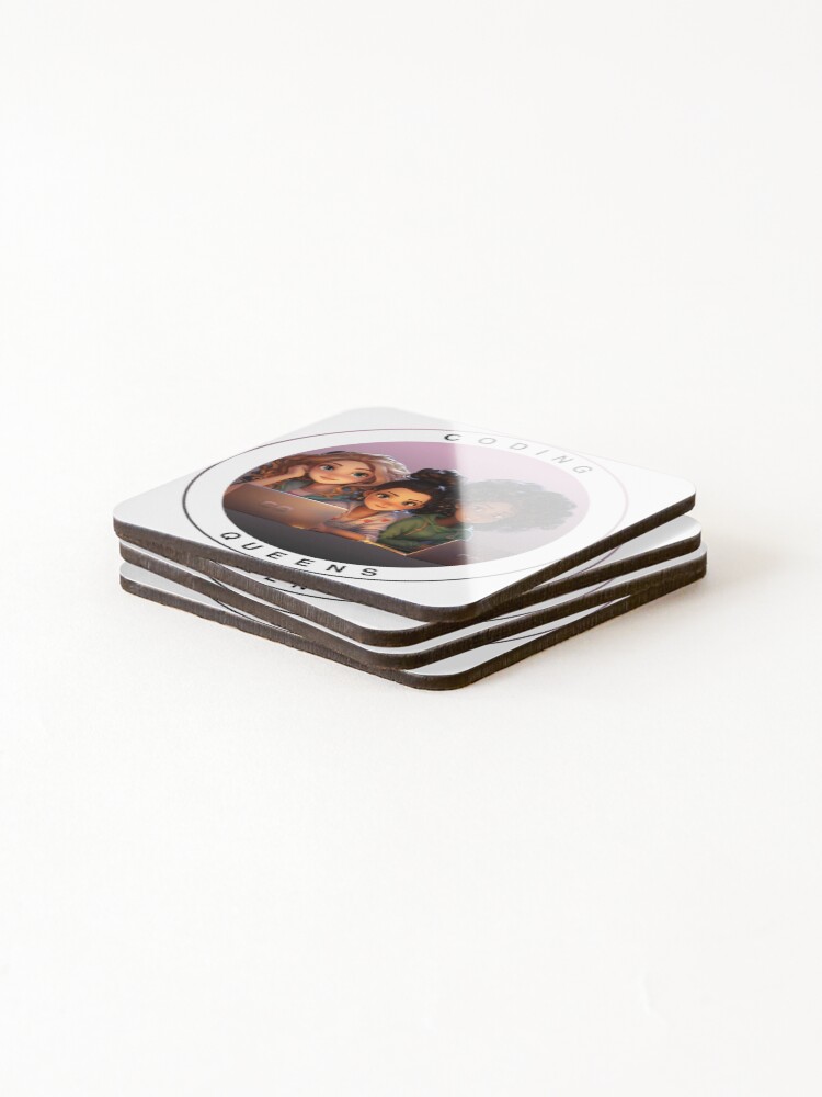 Thumbnail 4 of 5, Coasters (Set of 4), Coding Queens designed and sold by codingqueens.