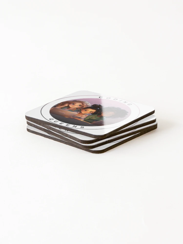 Thumbnail 4 of 5, Coasters (Set of 4), Coding Queens  designed and sold by codingqueens.