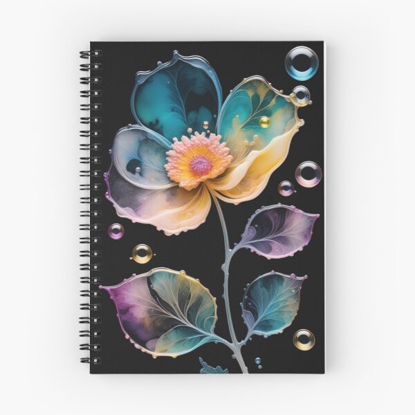 Item preview, Bubbles, in the shape of a flower with alcohol ink. designed and sold by aipaint.