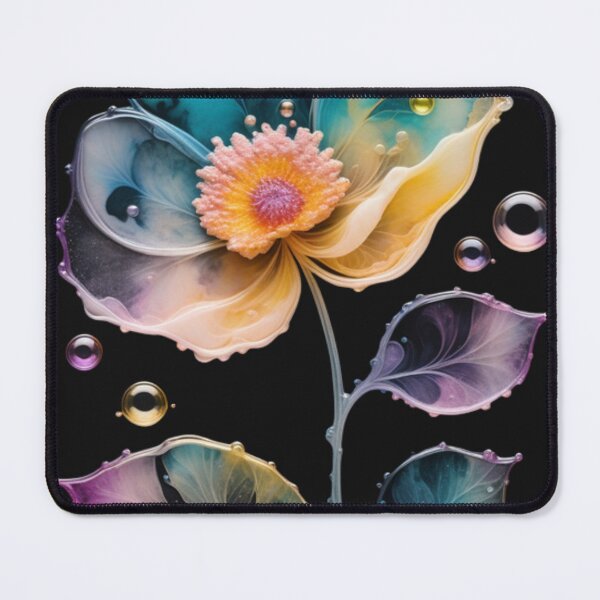 Item preview, Bubbles, in the shape of a flower with alcohol ink. designed and sold by aipaint.