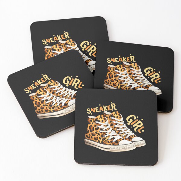 Item preview, Sneaker Girl- leopard Cheetah patterned sneaker designed and sold by EmeraldeaArt.