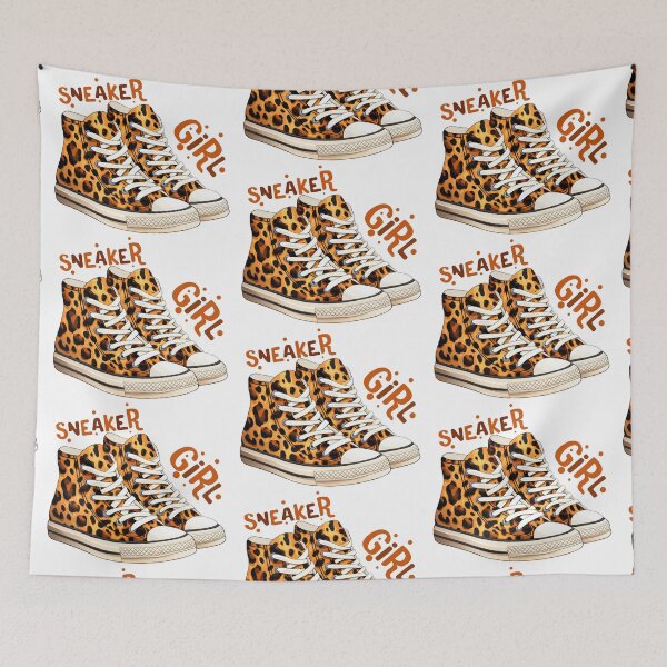 Item preview, Sneaker Girl - Cheetah leopard patterned sneaker designed and sold by EmeraldeaArt.