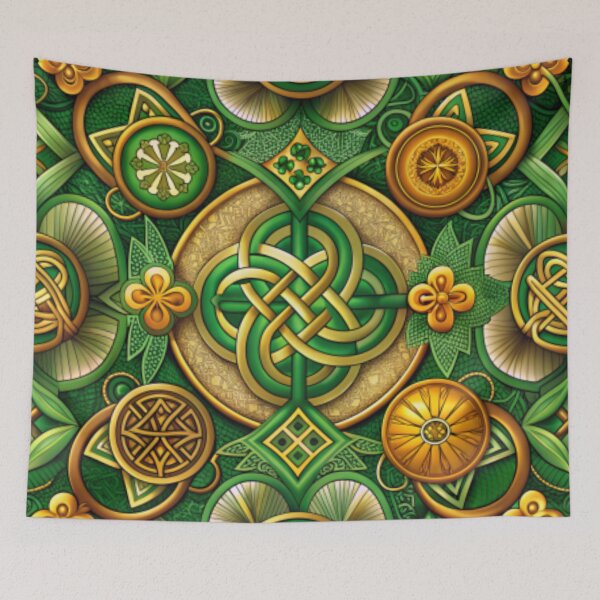 Aperçu de l'œuvre Modèle de noeud celtique de la Saint-Patrick créée et vendue par printmala.