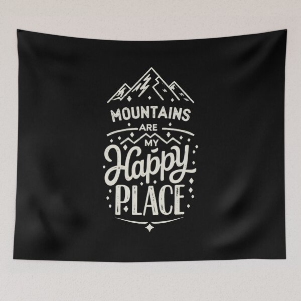 Item preview, Mountains are my happy place designed and sold by CosmicFreedom9.