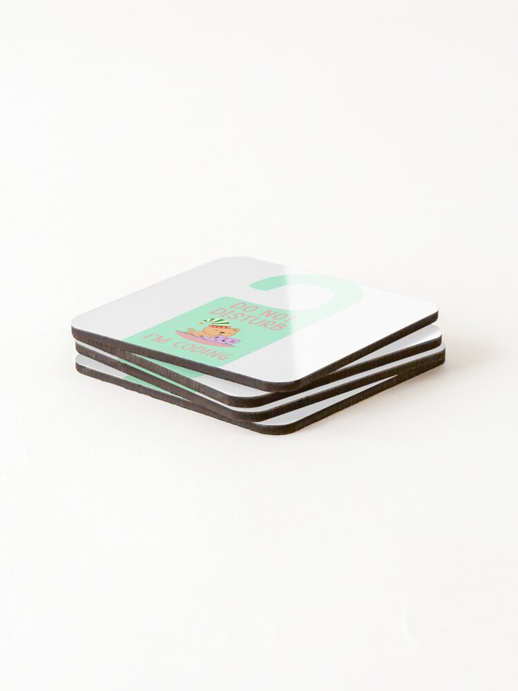 Thumbnail 4 of 5, Coasters (Set of 4), Coding Queens >Cute Tech Stickers designed and sold by codingqueens.