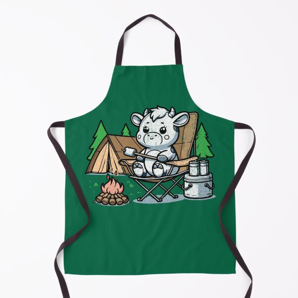 Item preview, Cute Cow Camper Toasting Marshmallows designed and sold by greenwhite25.
