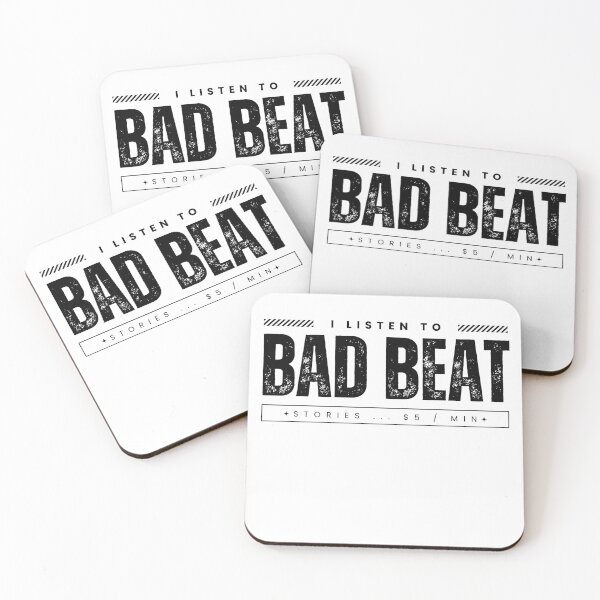 Item preview, "I Listen to Bad Beats for $5/min - Funny Poker Quote" designed and sold by MotivationDNA.
