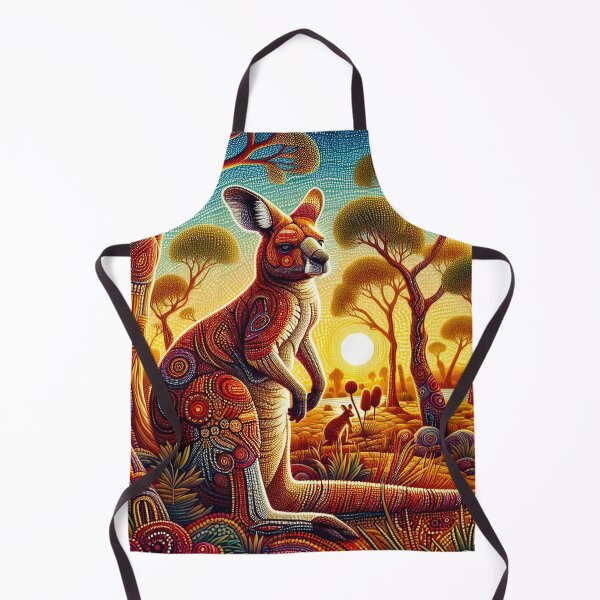 Item preview, Aboriginal Dot Art Kangaroo Sitting Under Tree designed and sold by EdgyEdgeArt.