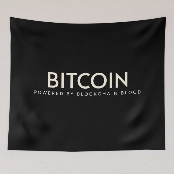 Item preview, Bitcoin powered by blockchain blood designed and sold by LifeofWindy.