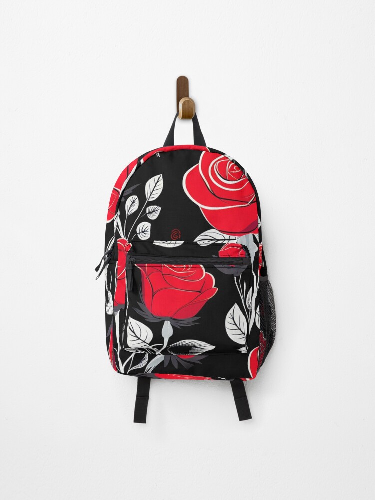 Thumbnail 1 of 3, Backpack, Red Roses Pattern T-Shirt designed and sold by Uday24.