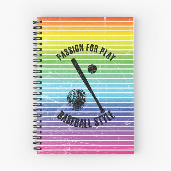 Artikelvorschau, Ball, Handschuh und Baseballschläger vor dem Hintergrund von Regenbogenstreifen entworfen und verkauft von HarridanCreates.