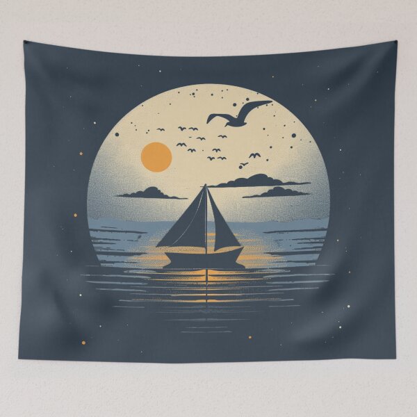 Item preview, Minimal Sailboat Design designed and sold by Sketch-Shack.