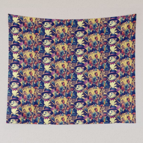 Item preview, Mew Orleans Jazz Cute Kitten 1920s Graphic design. music playing another room #musicfromanotherroom #vintageoldies designed and sold by ItsAKinkThing.