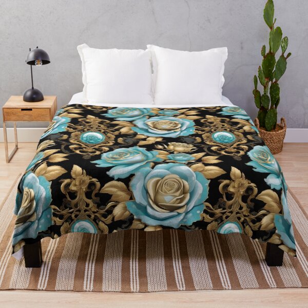 Item preview, Baroque Inspired Aqua Roses designed and sold by DesignsByPrnces.