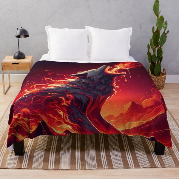 Item preview, Epic Fire Lava Wolf, Ai Generated Art designed and sold by ACC .