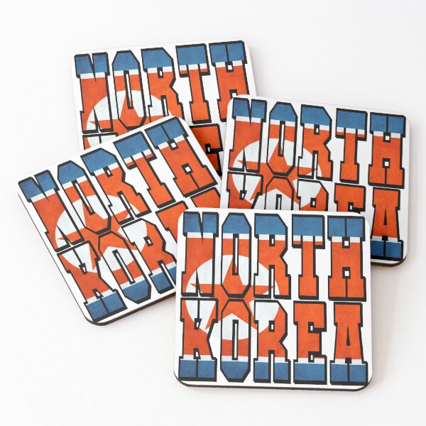 Item preview, North Korea Country Flag Typography designed and sold by TravelWish.