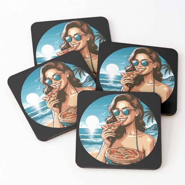 Item preview, Pizza beautiful woman beach sunglasses gift designed and sold by Pineapple-Tree.
