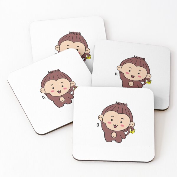 Item preview, Cute monkey saying hello designed and sold by monkey-choi.