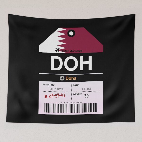 Item preview, Doha Airline Luggage Tag designed and sold by RabbitK.