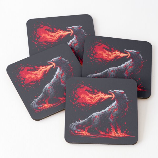 Item preview, Epic Fire Lava Wolf, Ai Generated Art  designed and sold by ACC .