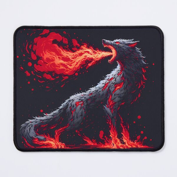 Item preview, Epic Fire Lava Wolf, Ai Generated Art designed and sold by ACC .
