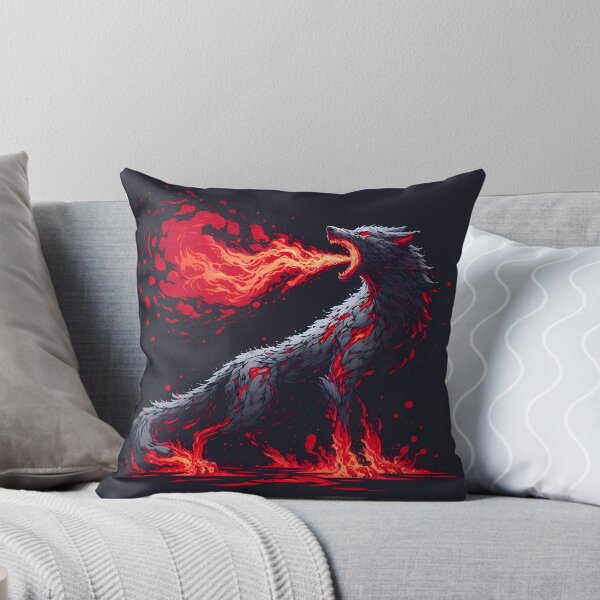 Item preview, Epic Fire Lava Wolf, Ai Generated Art  designed and sold by ACC .