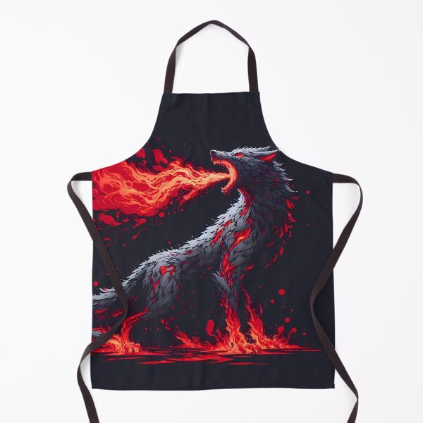 Item preview, Epic Fire Lava Wolf, Ai Generated Art designed and sold by ACC .