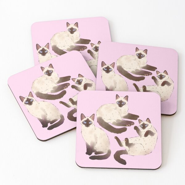 Item preview, Siamese cat cute illustration  designed and sold by YaraCuteArt.