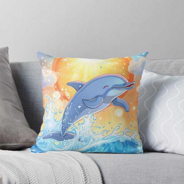 Item preview, Smiling Dolphin Jump designed and sold by cute-animals99.