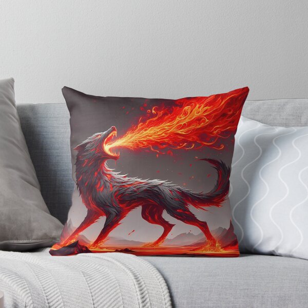 Item preview, Epic Fire Lava Wolf, Ai Generated Art  designed and sold by ACC .