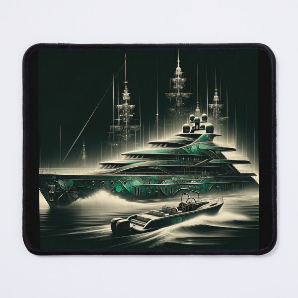 Item preview, Emerald Yacht: Aristocratic Leisure in Abstract Style designed and sold by ByDigitalDream.