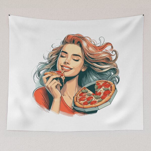 Item preview, Pizza beautiful woman blonde gift designed and sold by Pineapple-Tree.