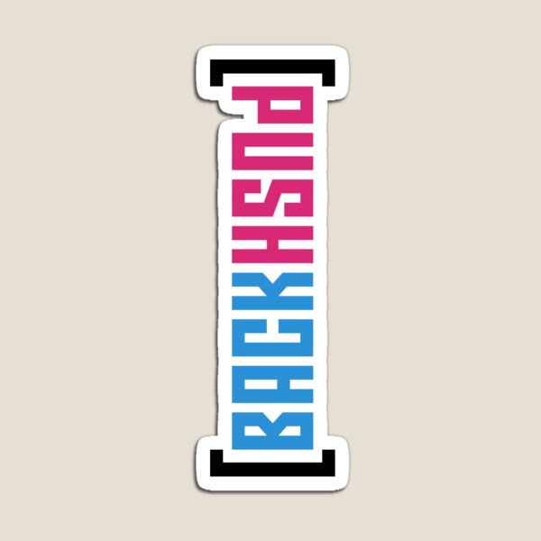 Item preview, Push Back pink and blue, pop-and-bee original design designed and sold by pop-and-bee.