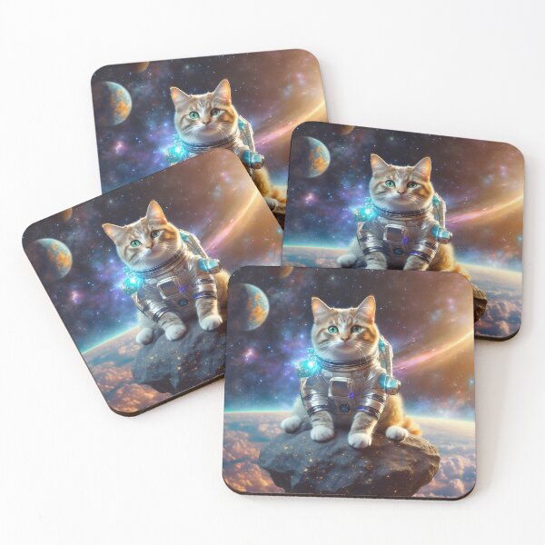 Item preview, Cute Cat In Space Floating On An Asteroid designed and sold by mystiquelicorne.