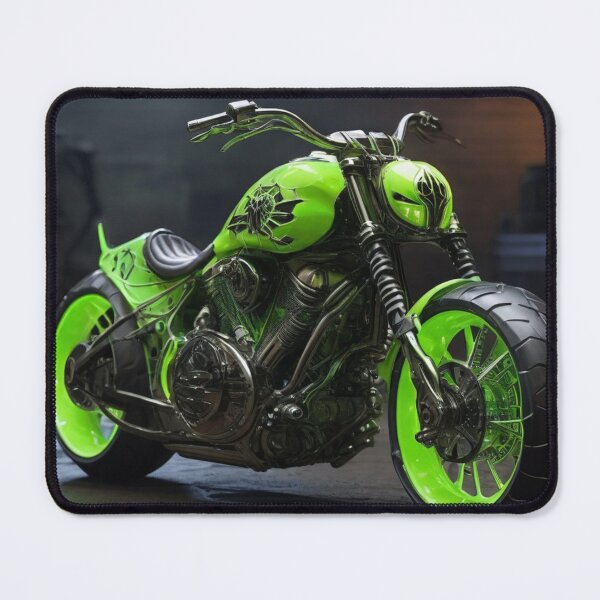 Item preview, Custom Green Motorcycle ​ designed and sold by ThralStore.