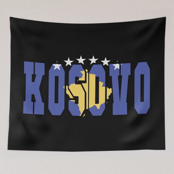 Item preview, Kosovo Country Flag Typography designed and sold by TravelWish.