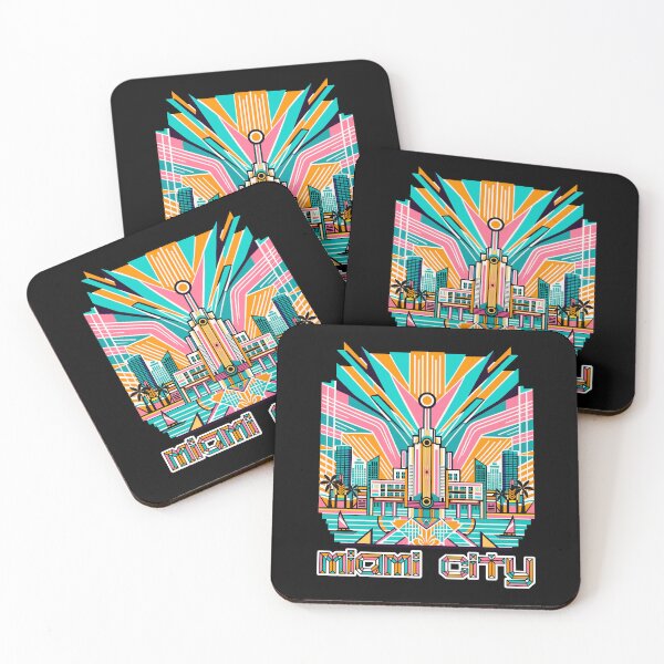 Item preview, Miami City – Modern Design in Art Deco Style designed and sold by patriotwardrobe.